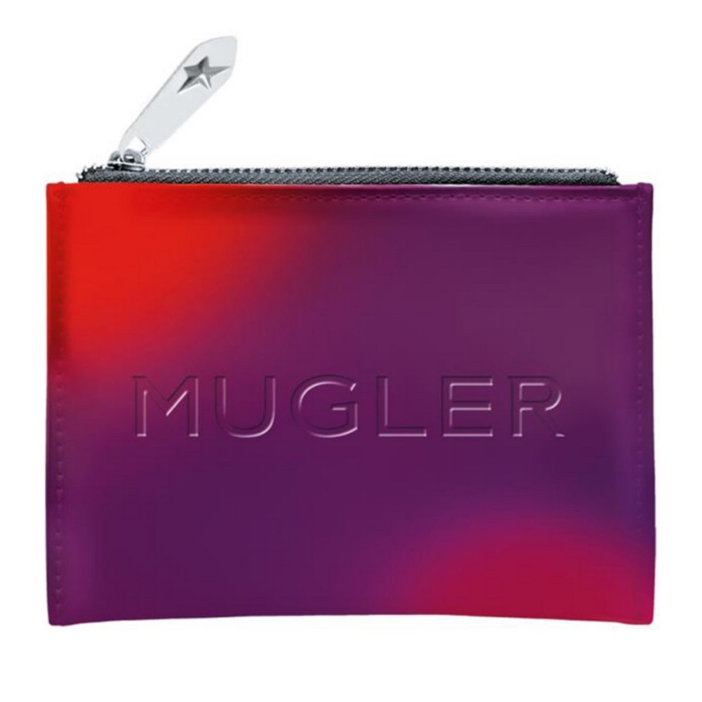 Mugler Vibrant Purple and Red conpact wallet